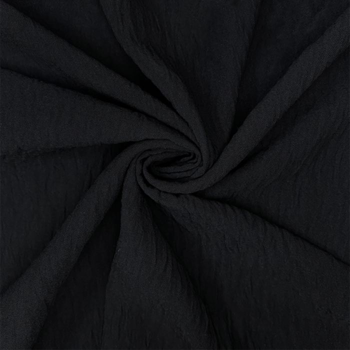 Vasaras audums American Crepe, melns, atlikums 0.60x1.50m||TavsSapnis