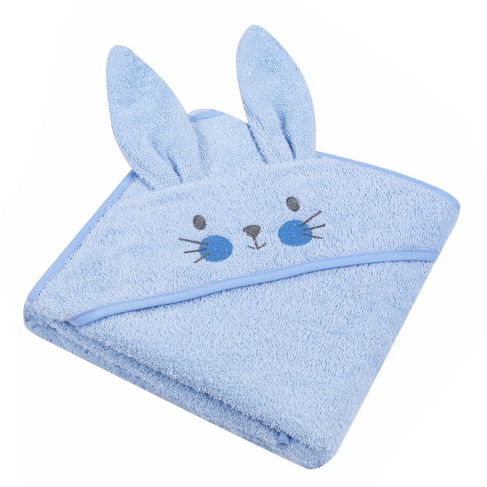 Dvielis ar kapuci Blue Bunny, 100x100 cm||TavsSapnis