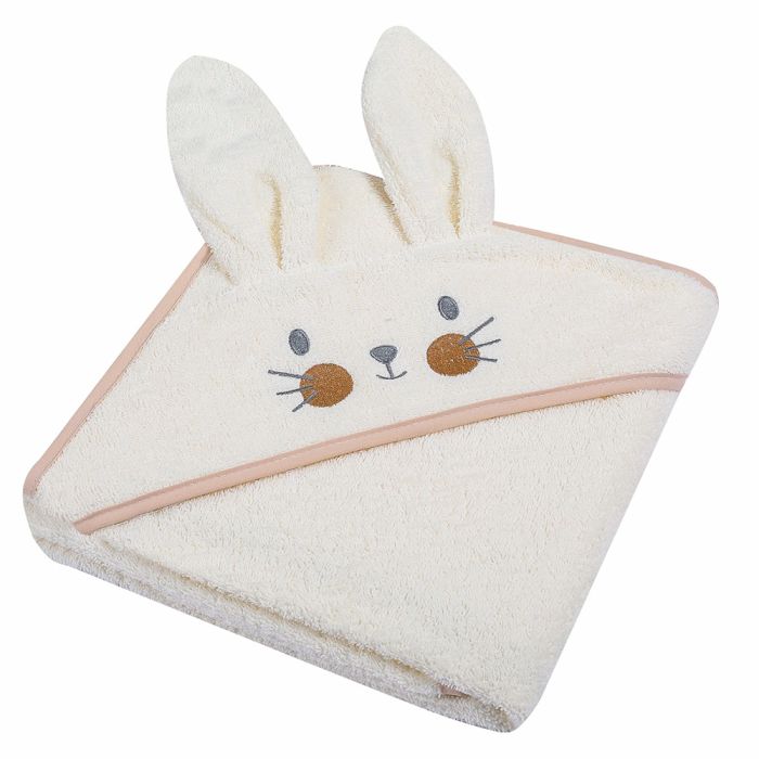 Dvielis ar kapuci Vanilla Bunny, 100x100 cm||TavsSapnis