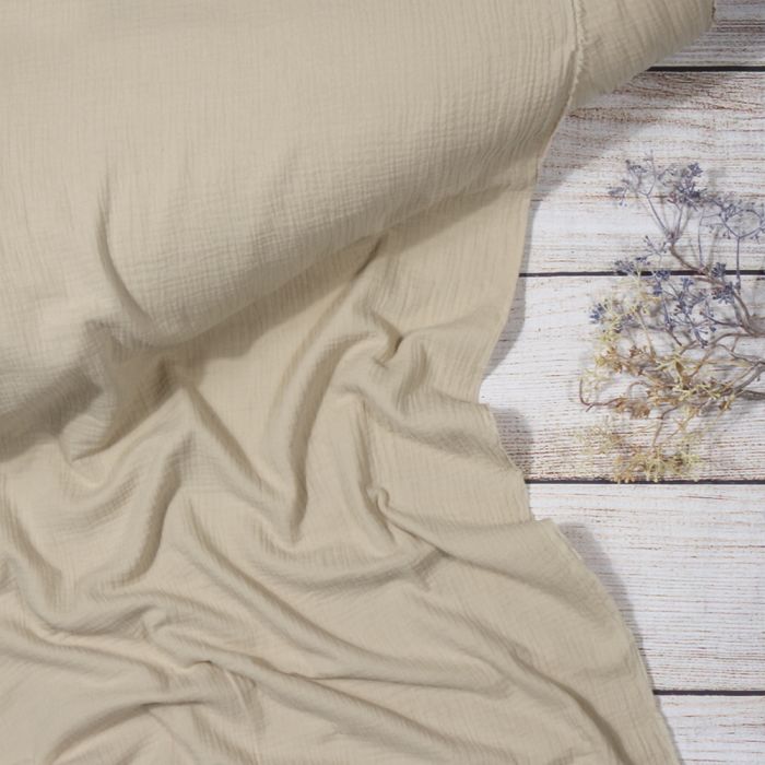 Double gauze muslīns, tumši beige||TavsSapnis