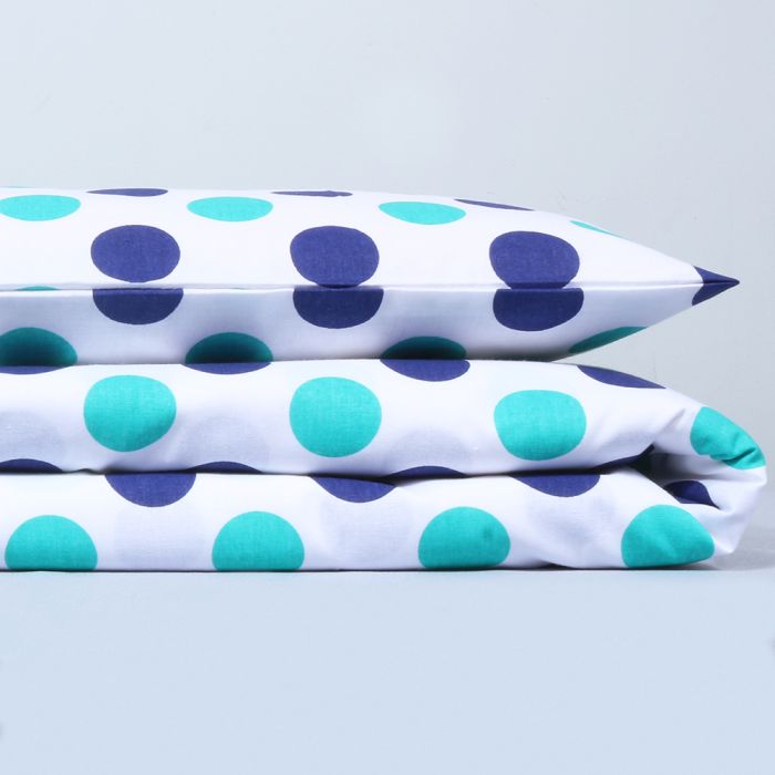 Kokvilnas gultas veļas komplekts zīdainim Bubbles, 100x135, 40x60 cm||TavsSapnis