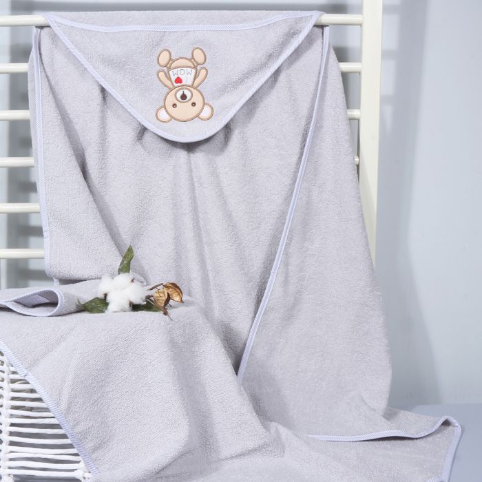 Dvielis ar kapuci I Love Mom, 100x100 cm||TavsSapnis