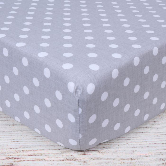 Kokvilnas palags ar gumiju  Grey Bubble, 80x160 cm||TavsSapnis