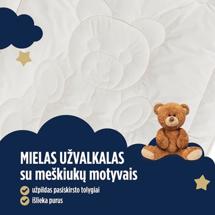 Sega un spilvens My First Duvet and Pillow ar bambusu, 100x140, 40x60 cm||TavsSapnis