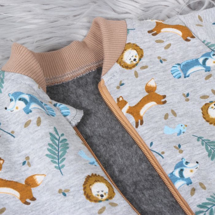 Apsildāms trikotāžas guļammaiss ar piedurknēm Forest, 55 cm||TavsSapnis