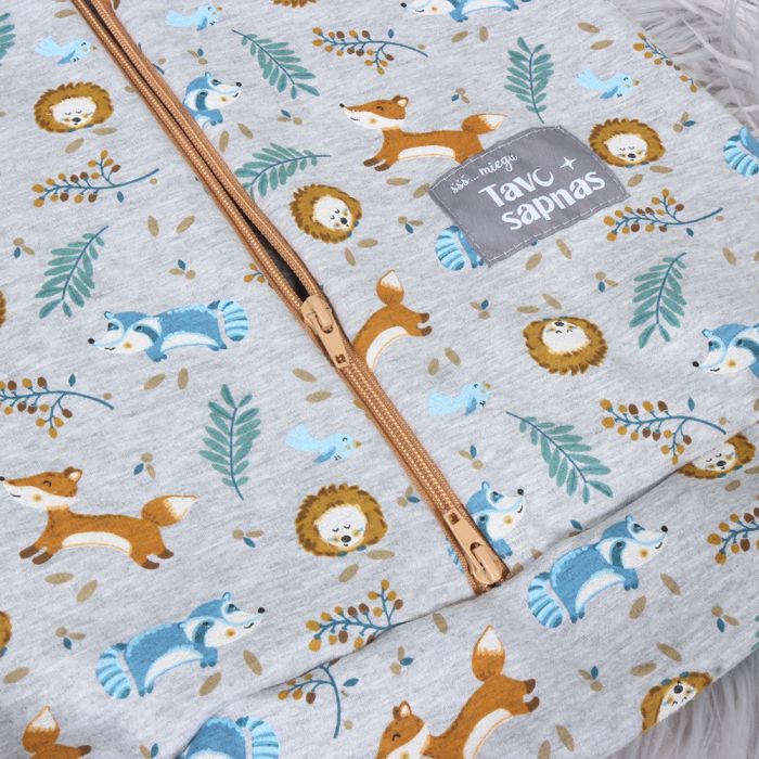 Apsildāms trikotāžas guļammaiss ar piedurknēm Forest, 55 cm||TavsSapnis