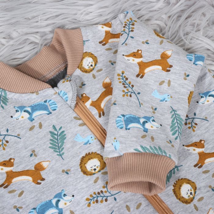 Apsildāms trikotāžas guļammaiss ar piedurknēm Forest, 55 cm||TavsSapnis