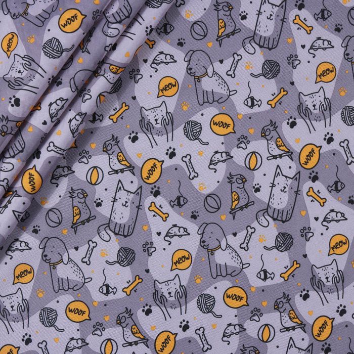 Ūdensnecaurlaidīgs audums Animals, 1.35x1.60m||TavsSapnis