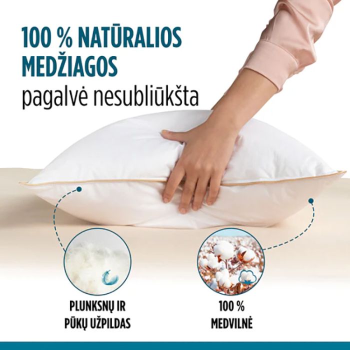 Klasisks spalvu un dūnu spilvens Finland Premium, 50x70 cm||TavsSapnis