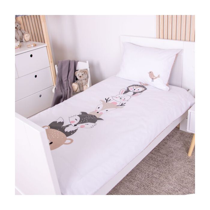 Organiskās kokvilnas gultas veļa Meža draugi, 100x135, 40x60 cm||TavsSapnis