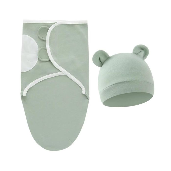 Trikotažas autiņbiksīšu kokons ar cepuri Green, 48 cm||TavsSapnis