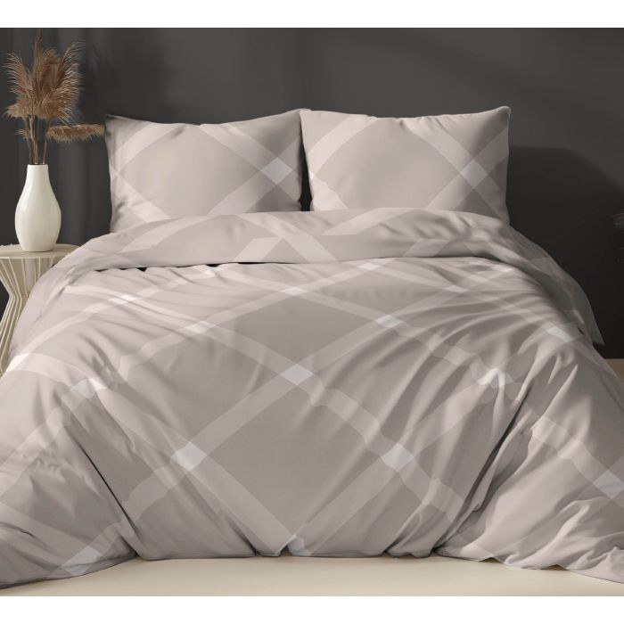 Kokvilnas gultasveļa Beige Harmony, 200x220, 50x70 cm||TavsSapnis