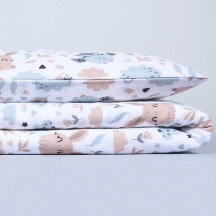 Flaneļa gultas veļas komplekts zīdaiņiem Meža pasaka, 110x140, 40x60 cm||TavsSapnis