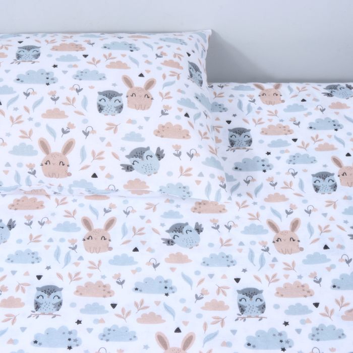 Flaneļa gultas veļas komplekts zīdaiņiem Meža pasaka, 110x140, 40x60 cm||TavsSapnis