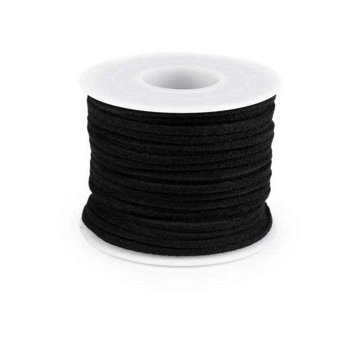 Ādas imitācijas aukla, 3m (melns)||TavsSapnis