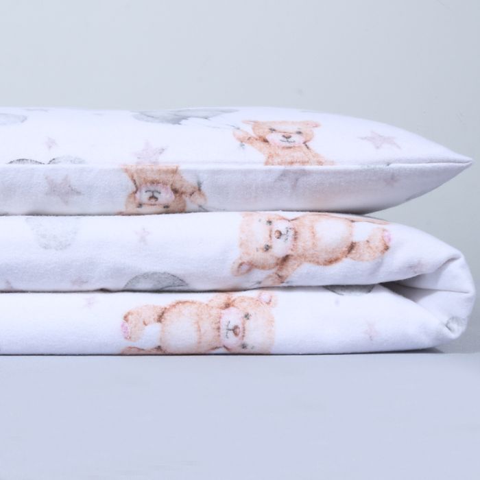 Flaneļa gultas veļas komplekts Baloni, 110x140, 40x60 cm||TavsSapnis