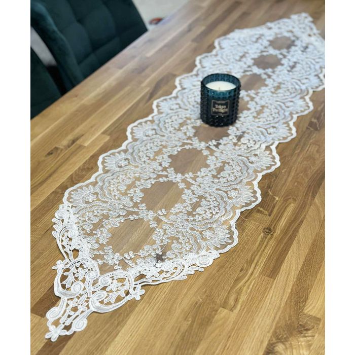 Krāšņs galda celiņš White, 30x120 cm||TavsSapnis