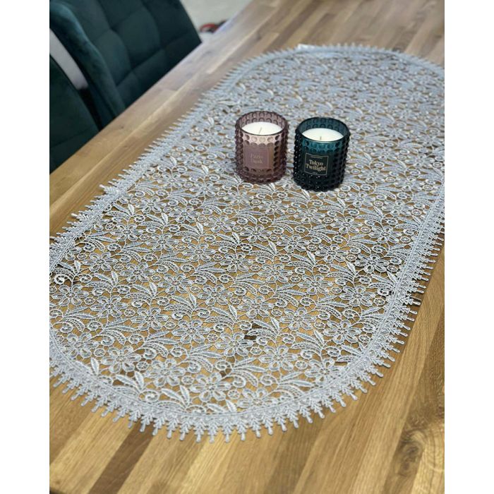 Krāšņs galda celiņš Pelēks, 50x100 cm||TavsSapnis