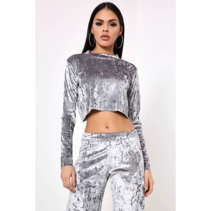 Plāns samts, ar burzījuma efektu, Silver, 0.30x0.85m||TavsSapnis