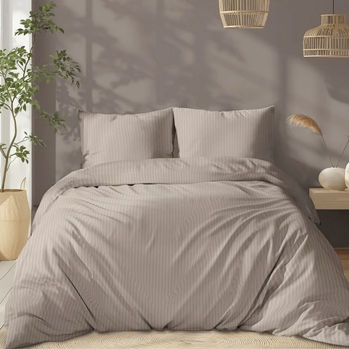 Šūts Pure Collection damaskas kokvilnas gultas veļa Beige, 220x240 cm||TavsSapnis