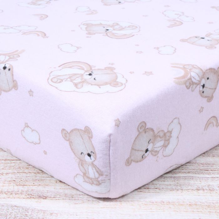 Flaneļa palags ar gumiju Maigums, 60x120 cm||TavsSapnis