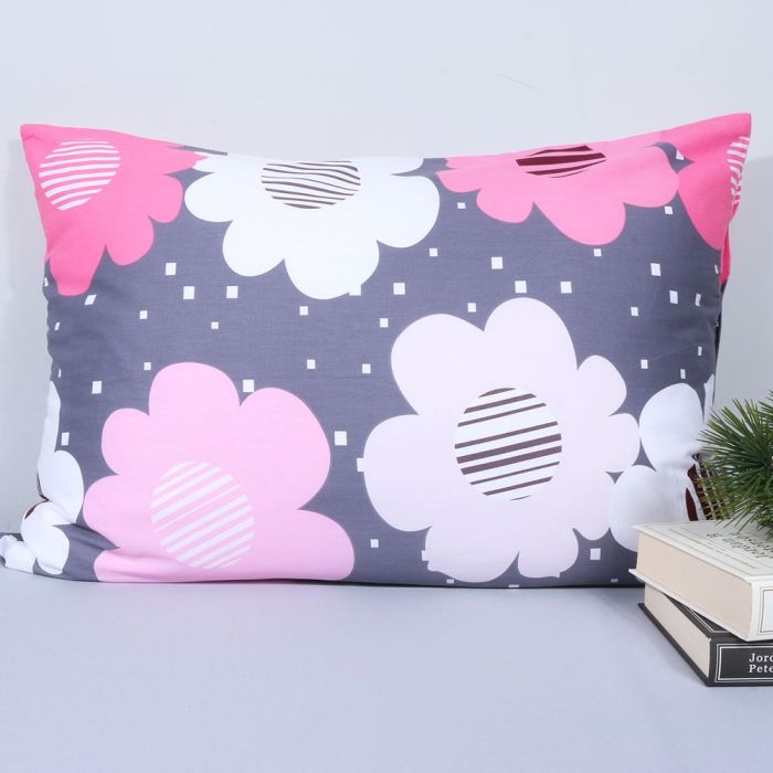 Kokvilnas spilvendrāna ar rāvējslēdzēju Pļava, 50x70 cm||TavsSapnis