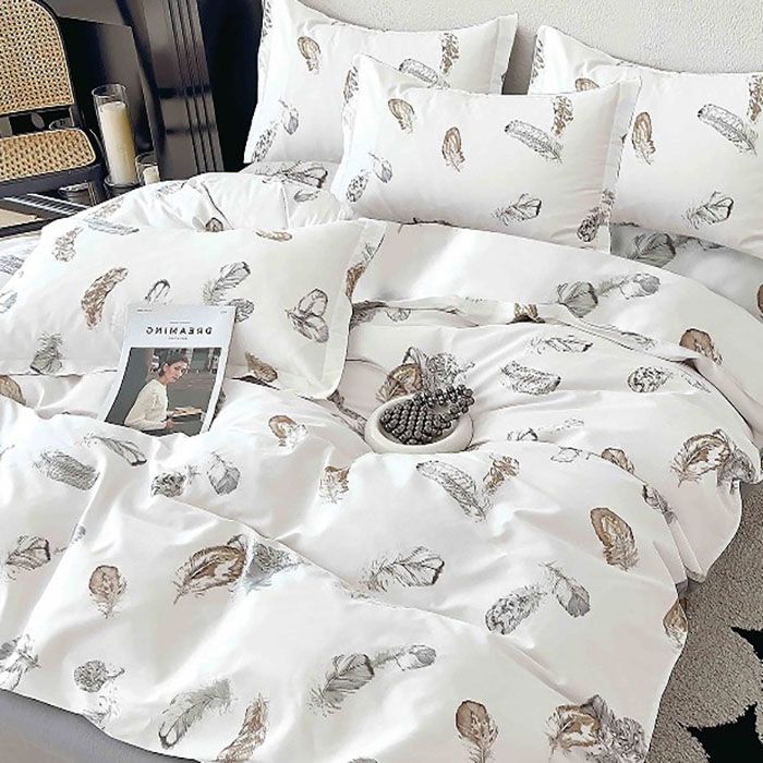 Gultas veļas komplekts Spalvas, 140x200, 70x80 cm||TavsSapnis