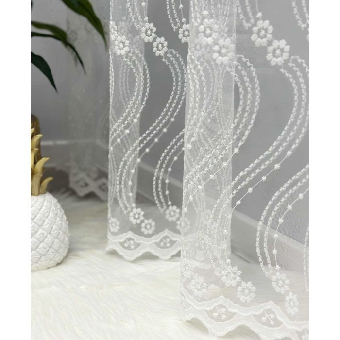 Dienas aizkaru audums Flowers, augstums 285 cm||TavsSapnis