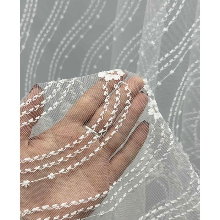 Dienas aizkaru audums Flowers, augstums 285 cm||TavsSapnis