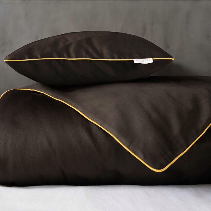 Pure Collection mako satīna gultasveļa Espresso, 140x200, 70x80 cm||TavsSapnis