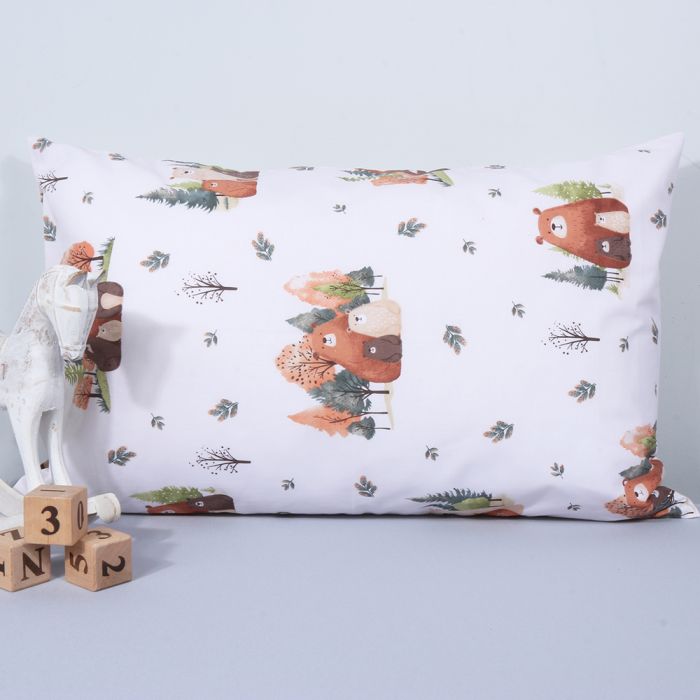 Kokvilnas spilvendrāna Lācīši, 40x60 cm||TavsSapnis