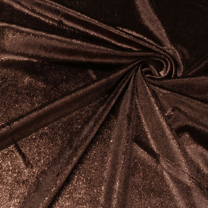 Samts Shiny Lurex, brūns., 1.45x1.40m||TavsSapnis