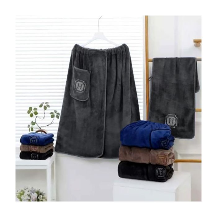 Vīriešu divdaļīgs pirts dvieļu komplekts Plus Size||TavsSapnis