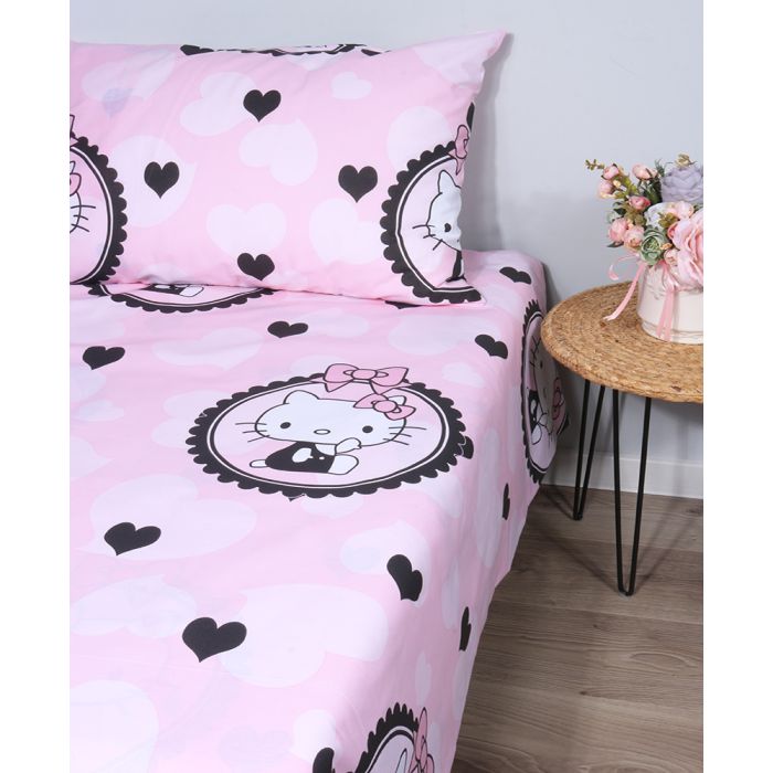 Gultas veļas komplekts Hello Kitty, 160x200, 50x70 cm||TavsSapnis