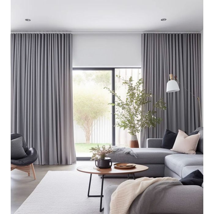 Karaliskā samta nakts aizkaru komplekts Grey||TavsSapnis