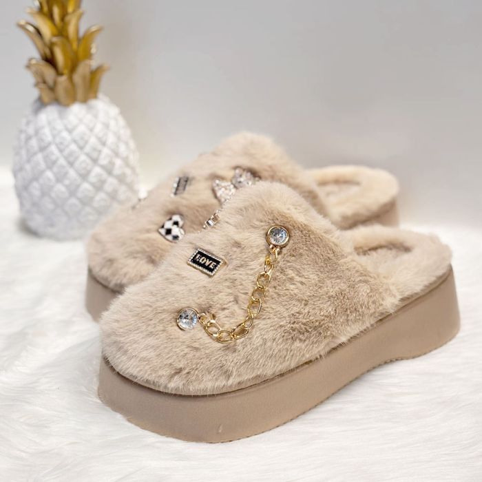 Sieviešu čības ar kažokādu Cool Style, 36 izmērs||TavsSapnis