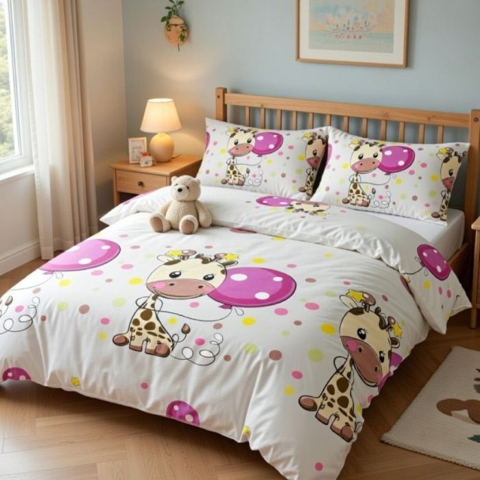 Gultas veļas komplekts Žirafe, 140x200, 50x70 cm||TavsSapnis