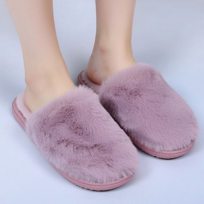 Sieviešu čības ar kažokādu Ash Purple, 36-37 izmērs||TavsSapnis