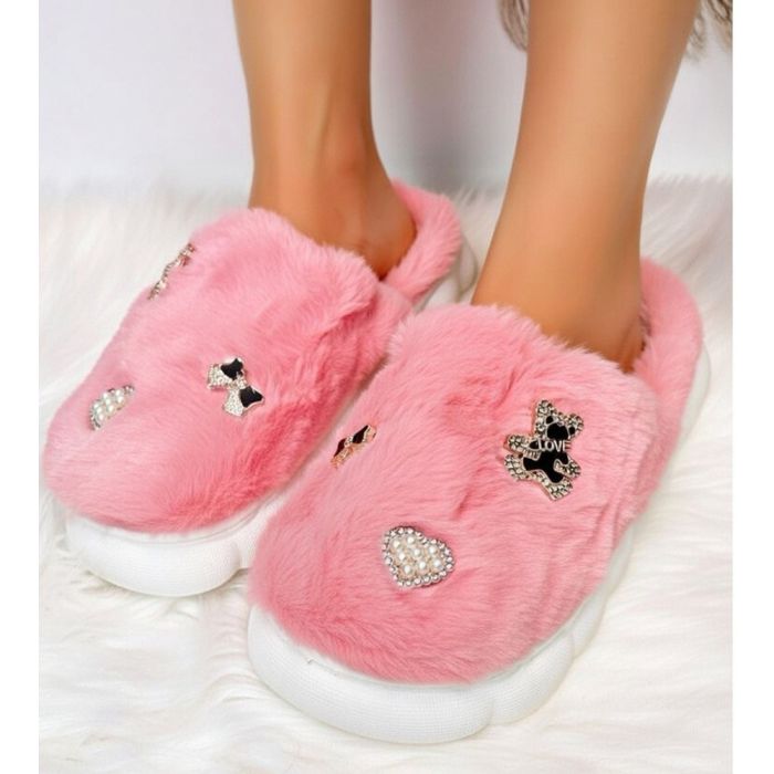 Sieviešu čības ar kažokādu Coral Fluffy, 36 izmērs||TavsSapnis