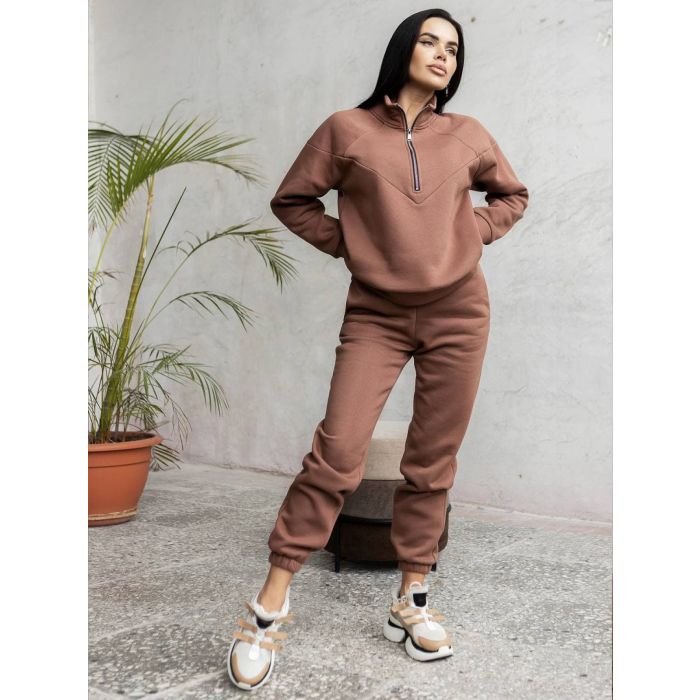 Trikotāža ar pūciņu pelēks kakao, 1.30x1.20m||TavsSapnis