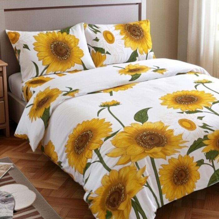 Gultas veļas komplekts Saulespuķe, 200x220, 70x70 cm||TavsSapnis