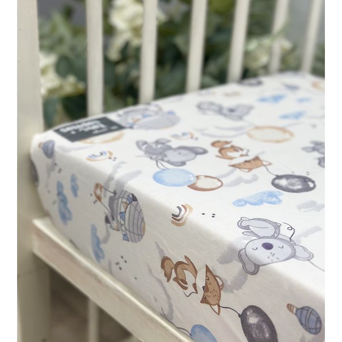 Kokvilnas palags ar gumiju Baloni, 70x140 cm||TavsSapnis