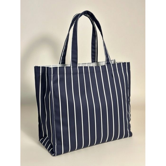 Izturīgs kokvilnas audums, Navy Stripes||TavsSapnis