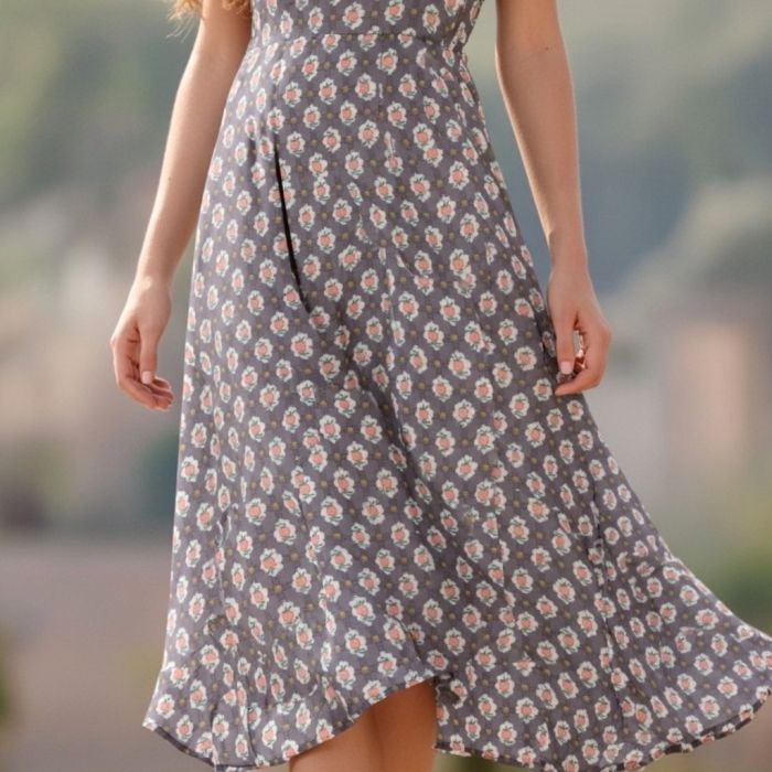 Plāns viskozes audums kleitai Vintage||TavsSapnis