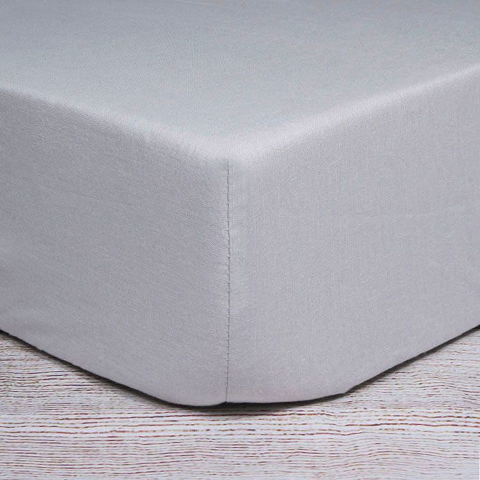 Audekla palags ar gumiju Pelēks, 90x200 cm ||TavsSapnis