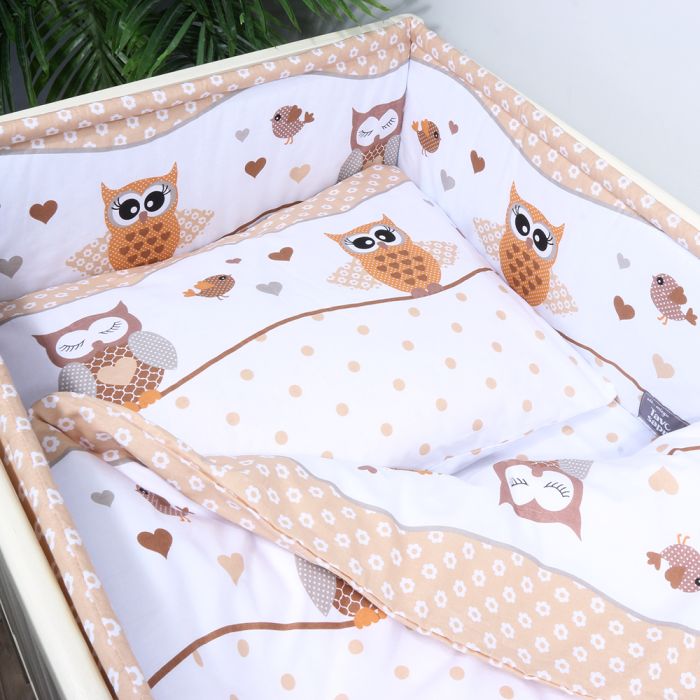 3 daļas gultas veļas komplekts Pūces, 100x135, 40x60 cm ar aizsargu||TavsSapnis