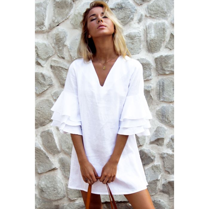 Mīksts lins Balts Sniegs, 1.40x1.35m||TavsSapnis