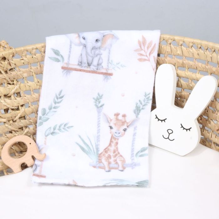 Flaneļa autiņi Mini Zoo, 100x100 cm||TavsSapnis