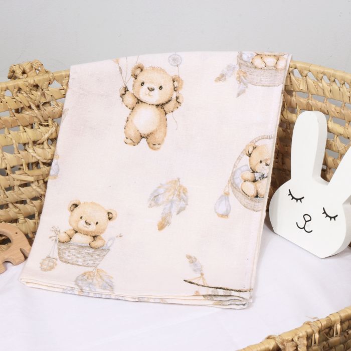 Flaneļa autiņi Teddy Bear, 70x100 cm||TavsSapnis