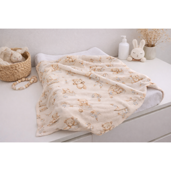 Flaneļa autiņi Teddy Bear, 100x100 cm||TavsSapnis